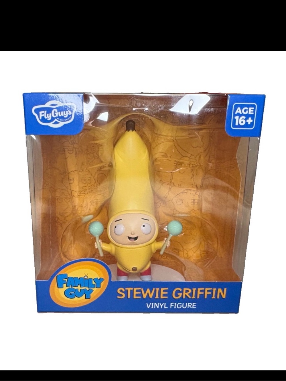 Stewie Griffin Banana Costume Vinyl Figure - Yellow 4” tall